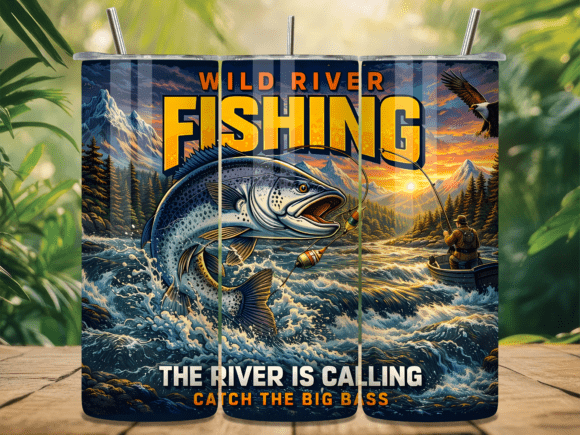 Download Wild River Big Bass Fishing Tumbler PNG - Fishing tumbler png Collection