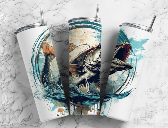 Download Bass Fishing Tumbler PNG , Sublimation F - Premium Bundle