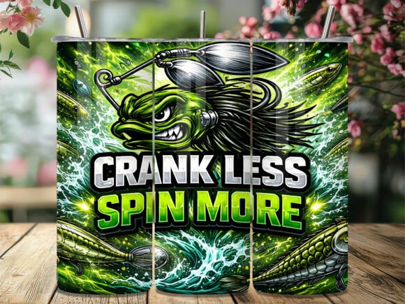 Download Crank Less Spin More Fishing Tumbler PNG - Fishing tumbler png Collection