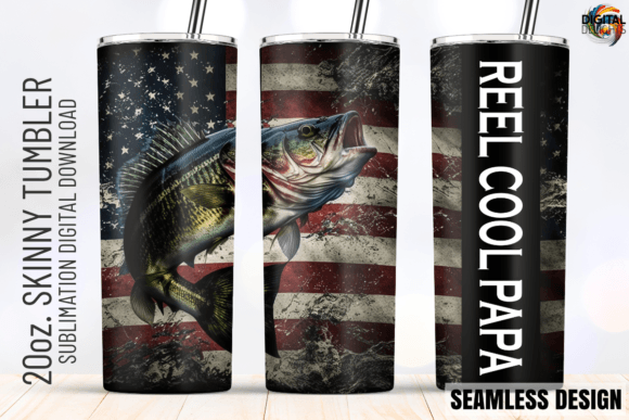 Download Reel Cool Papa, Bass Fishing Tumbler PNG - Fishing tumbler png Collection