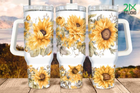 Download Sunflower 40oz Quencher Tumbler Wrap - 40oz quencher tumbler wrap Collection